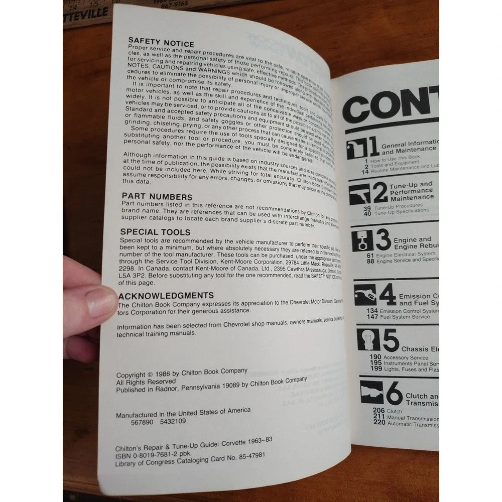 1963-1983 Corvette Chilton Repair‎ and Tune-Up Guide Service Shop Manual